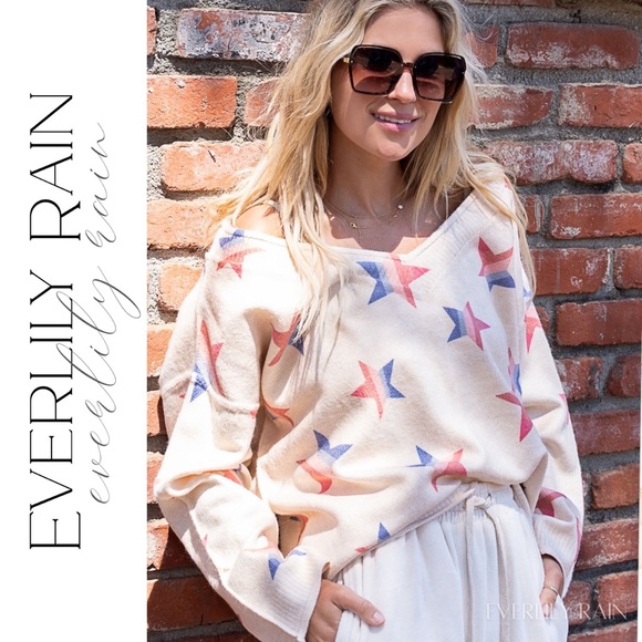 POL Star Print Sweater - Picture 2 of 14